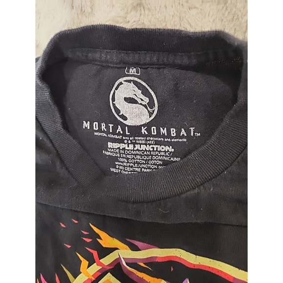 Mortal Kombat Dragon T Shirt Graphic Tee Video Game Black Medium - Picture 3 of 6